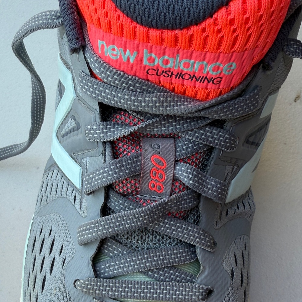 New Balance Gray and Pink Athletic Shoes - Picture 5 of 5